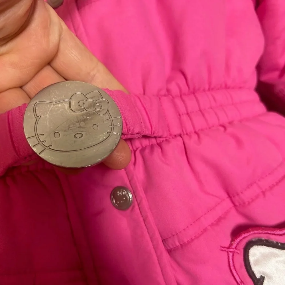 Vintage Hello Kitty Coat Sz 5 Pink Puffer Jacket Winter Coat - Picture 8 of 8